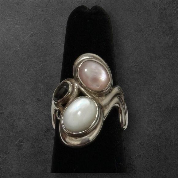 Carolyn Pollack Relios MOP Size 7 Sterling Ring - Picture 1 of 3